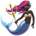 🧜🏿‍♀️ mermaid: dark skin tone display on Apple